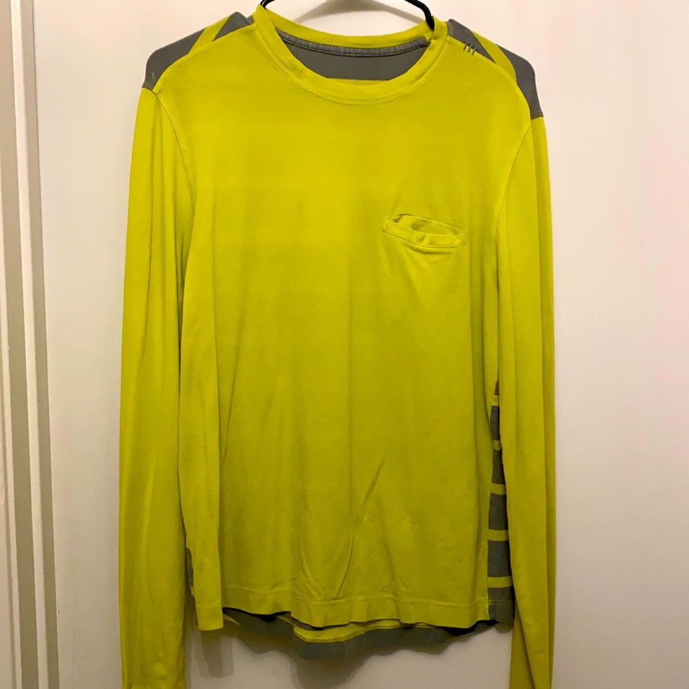 Lululemon Medium long sleeve Yellow and Gray Shirt